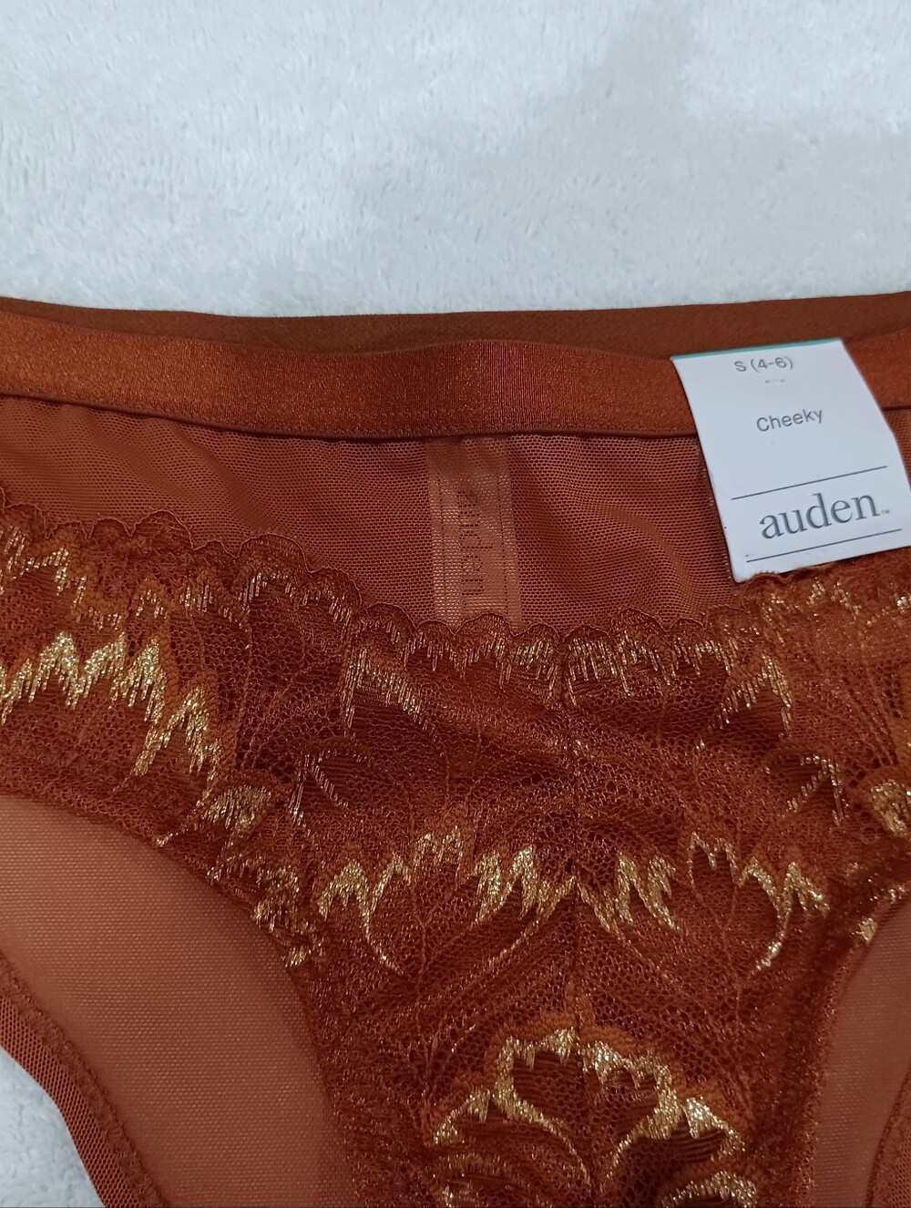 Auden Lace Cheeky Panties with Lurex, Size S - Picture 2 of 8